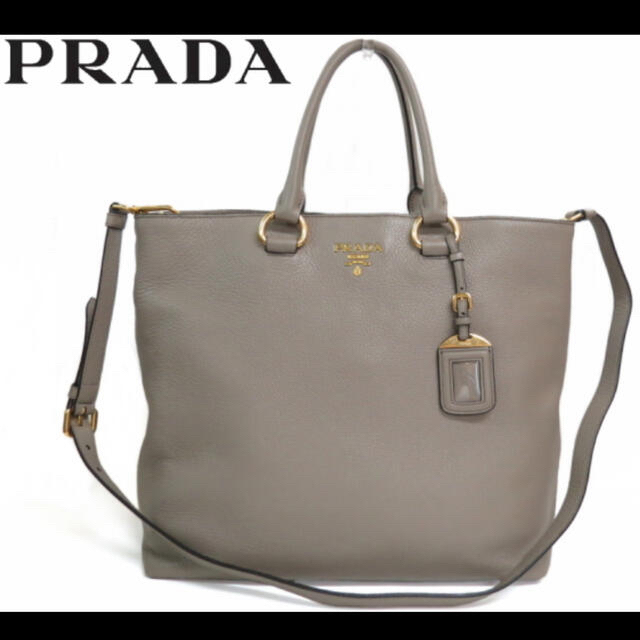 バッグ【美品】PRADA本革レザー トートバッグ2WAYショルダーバッグ