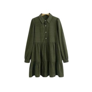 ザラ(ZARA)の❄️冬新作☃️3127◆khaki ワンピース(ミニワンピース)