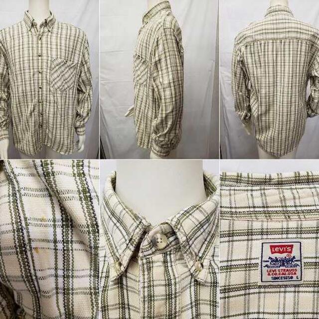 Levi's(リーバイス)の古着　長袖　チェックシャツ　リーバイス　ボタンダウン　CB-15 メンズのトップス(シャツ)の商品写真