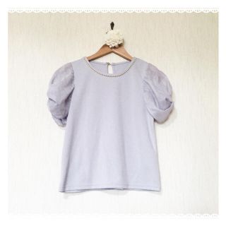 マジェスティックレゴン(MAJESTIC LEGON)のリボンパフ袖トップス♡(カットソー(半袖/袖なし))