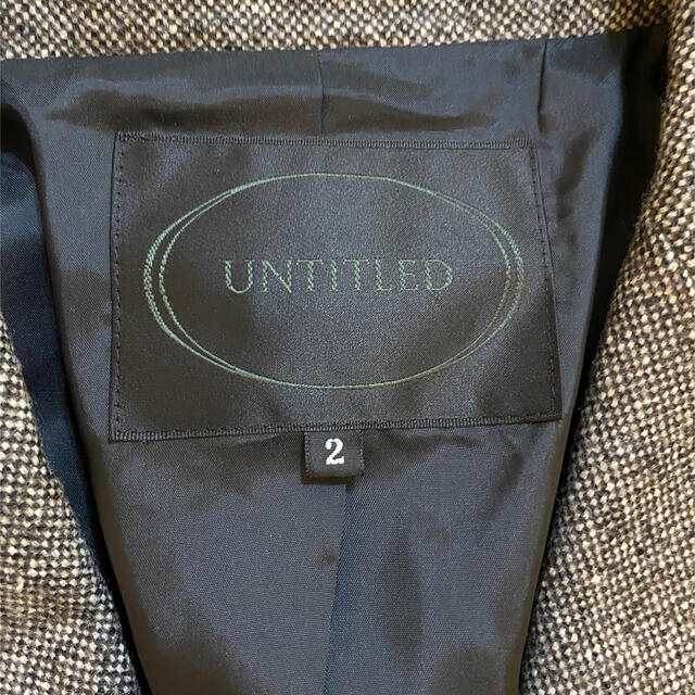 UNTITLED(アンタイトル)のUntitled ウール・シルク混　女性用ジャケット　ベルト付 レディースのジャケット/アウター(テーラードジャケット)の商品写真