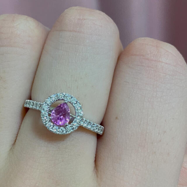 人気No.1/本体 K18WG ピンクサファイア Ring リング #11 artis.com.gt