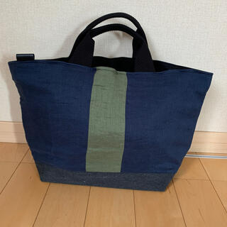 ムジルシリョウヒン(MUJI (無印良品))のリネン&ヴィンテージ帆布(裏地8号黒帆布)bag 4(バッグ)