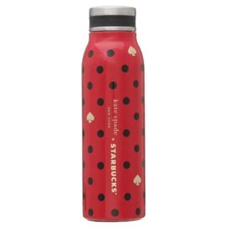 スターバックスコーヒー(Starbucks Coffee)のスターバックス ケイトスペード ステンレスボトル 赤 ポルカドット 444ml(タンブラー)