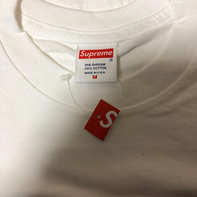 supreme cross box logo tee 白　white M