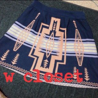 ダブルクローゼット(w closet)のw closet＊ニットスカート(ひざ丈スカート)