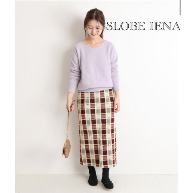 SLOBE IENA(スローブイエナ)のSLOBE IENA チェック　タイト　スカート　36 レディースのスカート(ロングスカート)の商品写真