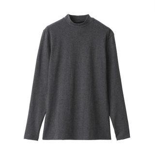 ムジルシリョウヒン(MUJI (無印良品))の無印良品 綿であったかハイネック長袖Tシャツ チャコールグレー M(アンダーシャツ/防寒インナー)