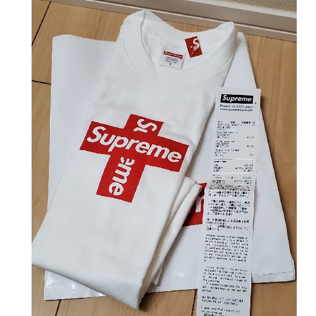 Supreme(シュプリーム)のsupreme cross box logo tee 白S メンズのトップス(Tシャツ/カットソー(半袖/袖なし))の商品写真