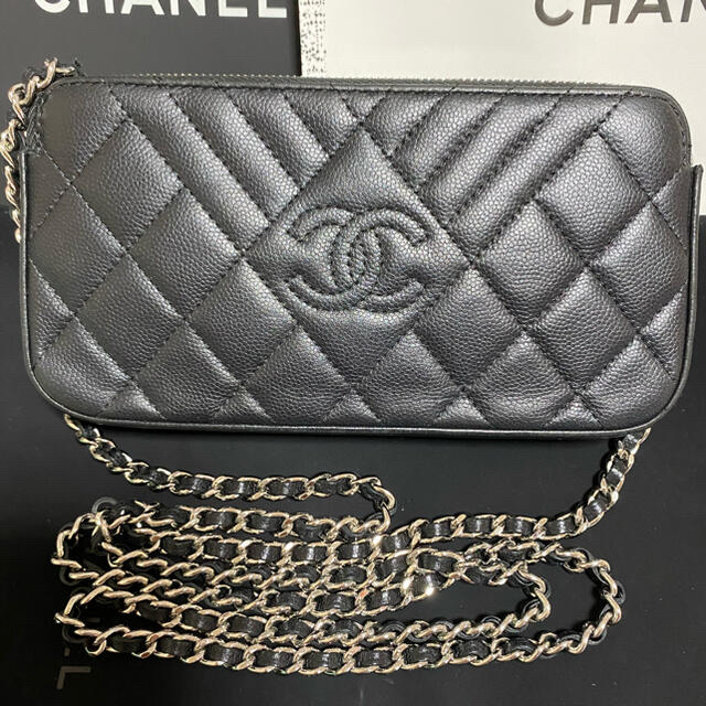 バッグCHANEL 未使用に近い　ダイヤ　COCO チェーンクラッチ　ウォレット