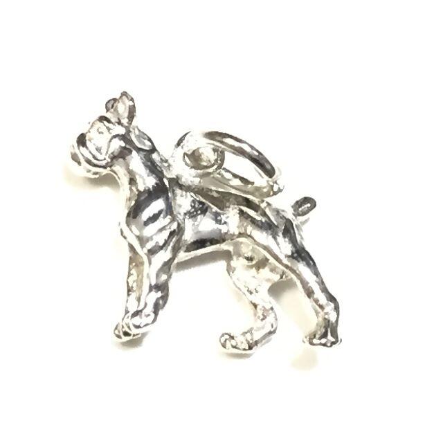 新品　シルバー925　ボクサー犬 ドッグ　トップ　ネックレス