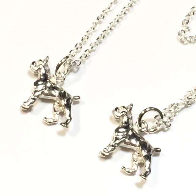 新品　シルバー925　ボクサー犬 ドッグトップ　ネックレス　silver 925