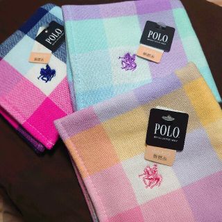 週末限定値下げ！【新品未使用】POLO ハンカチタオル 3枚セット(ハンカチ)