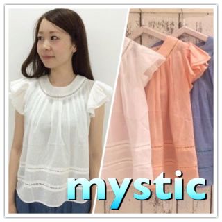 ミスティック(mystic)の新品タグ付☆フリル袖ブラウス(シャツ/ブラウス(半袖/袖なし))