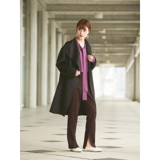 UNIQLO +J 21AW完売カシミヤブレンドノーカラーコート ロングラップL