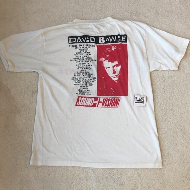 ヴィンテージ当時物1990デヴィッドボウイDAVID BOWIE Tシャツの ヴィンテージ当時物1990デヴィッドボウイDAVID BOWIE Tシャツの