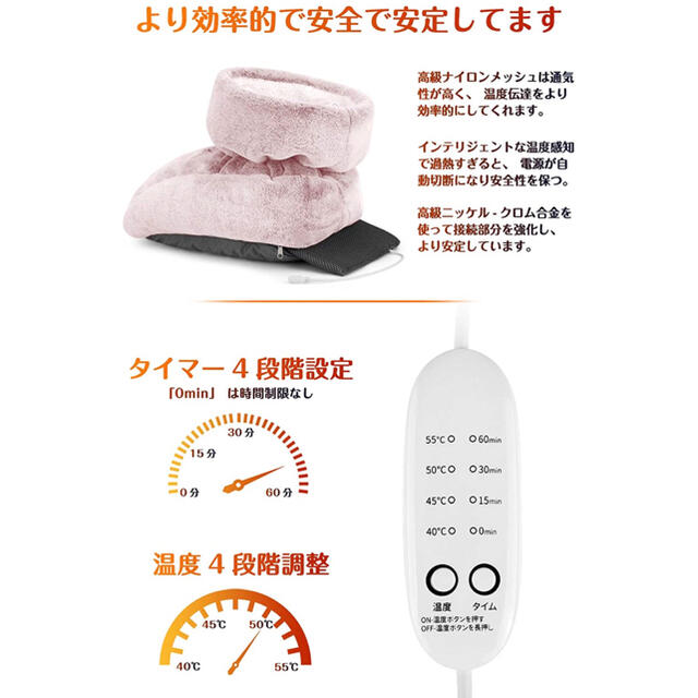 ゆり様専用　(新品)Uner 電気足温器 フットウォーマー USB足温器 スマホ/家電/カメラの冷暖房/空調(電気ヒーター)の商品写真