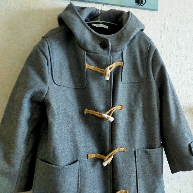 最終！新品nananamoe ダッフルコート　グレー レディースのジャケット/アウター(ダッフルコート)の商品写真