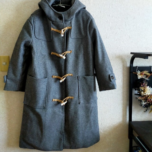 最終！新品nananamoe ダッフルコート　グレー レディースのジャケット/アウター(ダッフルコート)の商品写真