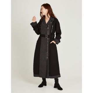 CIEL'AIR シエルエアー AMI ISHII バイカラーコート ブラックの通販