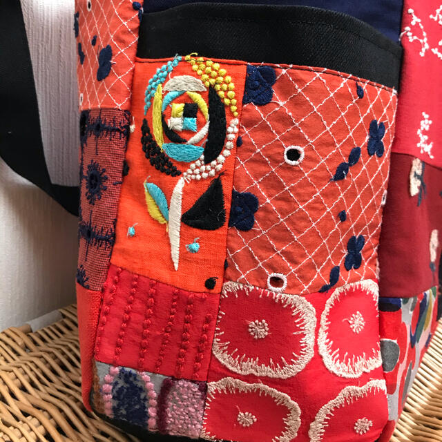 mina perhonen(ミナペルホネン)のフンピ様専用☆ミナペルホネンパッチトートLL✂️ハンドメイド ハンドメイドのファッション小物(バッグ)の商品写真