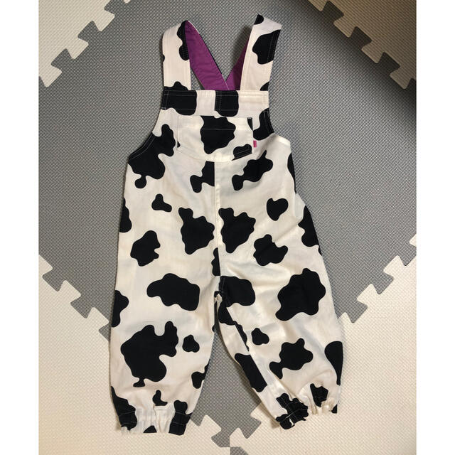 【値下】牛さんサロペット キッズ/ベビー/マタニティのベビー服(~85cm)(ロンパース)の商品写真