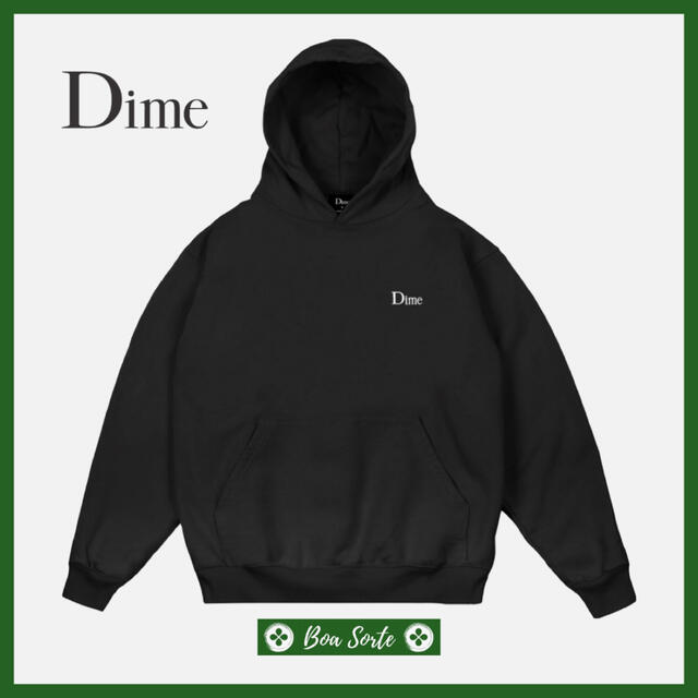 Dime Classic Small Logo Hoodie -Black XL