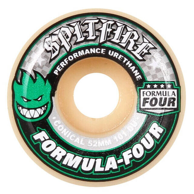 Spitfire Wheels Conical Green Print 54mm