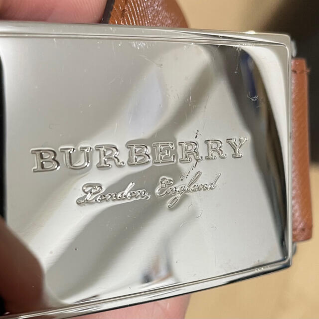 BURBERRY(バーバリー)のBURBERRY バーバリー  レザーベルト　ブラウン メンズのファッション小物(ベルト)の商品写真