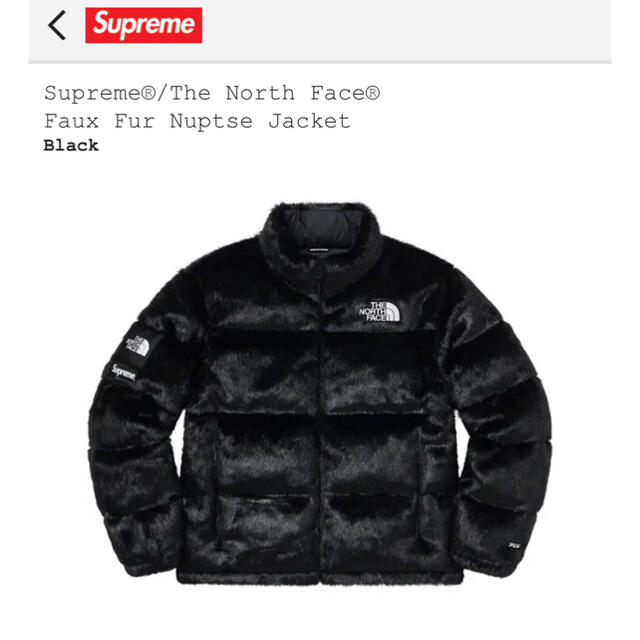 国内品　M Supreme The North Face Fur Nuptse