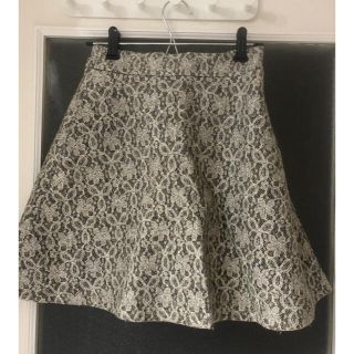 ジルバイジルスチュアート(JILL by JILLSTUART)の【美品】  JILLby JILLSTUART レース柄フレアスカート(ミニスカート)