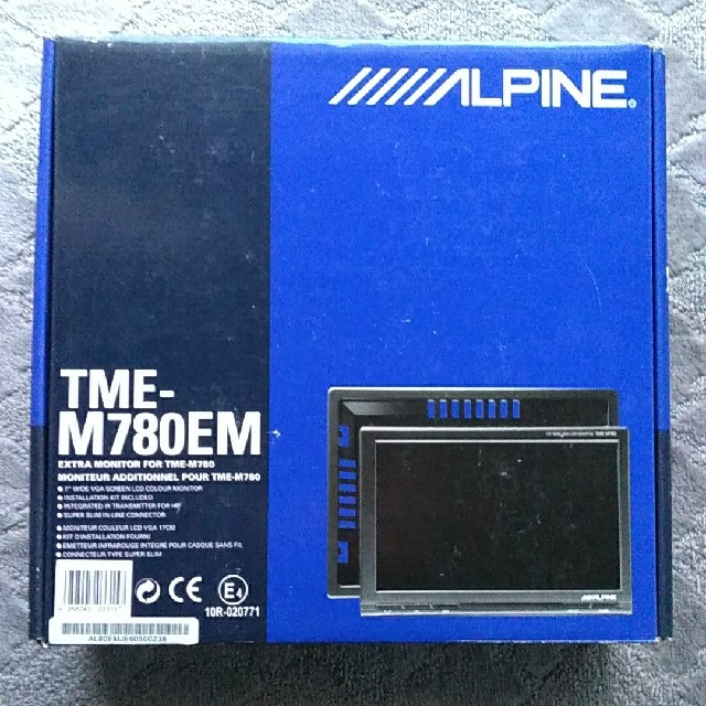アルパインモニター TME-M780EM