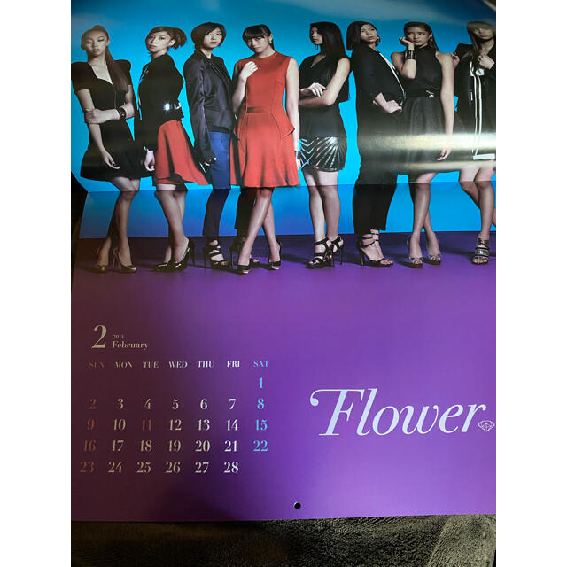 flower(フラワー)のFlower♫2014年非売日カレンダー(^。^) エンタメ/ホビーのタレントグッズ(ミュージシャン)の商品写真