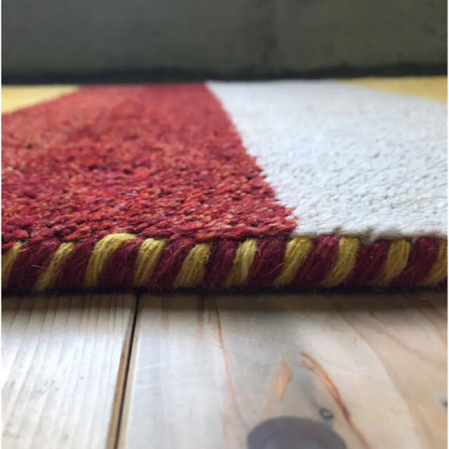 ウールギャべ 手織り 76×138cm キッチンマットサイズ 新品未使用