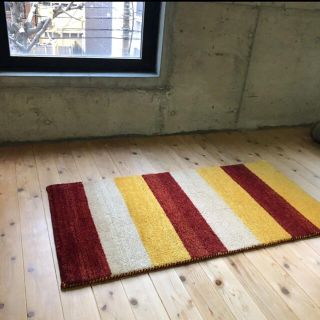 ウールギャべ 手織り 68×134cm キッチンマットサイズ 新品未使用