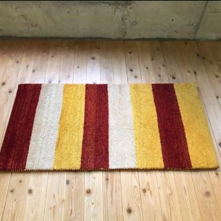 ウールギャべ 手織り 68×134cm キッチンマットサイズ 新品未使用