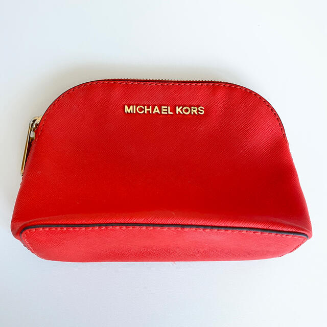 Michael Kors(マイケルコース)のマイケルコース　ビビット　オレンジ　化粧　ポーチ レディースのファッション小物(ポーチ)の商品写真