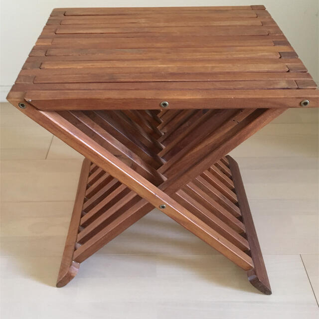 バリ　家具　折り畳みサイドテーブル