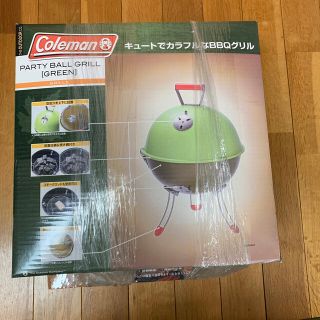 コールマン(Coleman)のコールマン　パーティーボールグリル　グリーン　スモークウッド付き(調理器具)