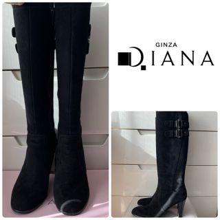 ダイアナ(DIANA)のダイアナ　ブラックスエード　ブーツ(ブーツ)