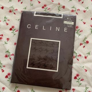 セリーヌ(celine)の未使用　セリーヌ　CELINE ラメ入り　シャインオレンジ　ストッキング(タイツ/ストッキング)