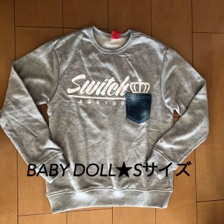 ベビードール(BABYDOLL)の美品★BABY DOLLベビードールスウェット★Sサイズ(Tシャツ/カットソー)