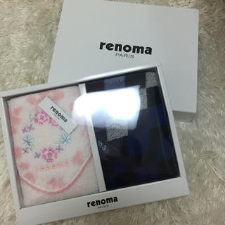 レノマ(RENOMA)のrenoma ハンカチ 新品 箱 有り(ハンカチ)