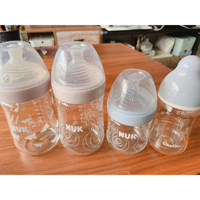 Pigeon(ピジョン)の哺乳瓶3本セット　3本　NUK  キッズ/ベビー/マタニティの授乳/お食事用品(哺乳ビン)の商品写真