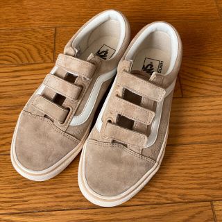 ヴァンズ(VANS)のVANS オールドスクール スニーカー　ベージュ　ベルクロ　限定(スニーカー)