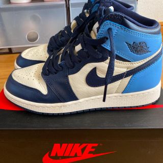 ナイキ(NIKE)のAIR JORDAN1 RETRO HIGH OBSIDIENNEオブシディアン(スニーカー)