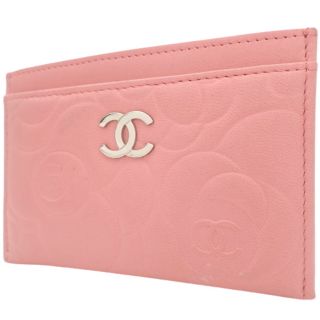 シャネル(CHANEL)のシャネルカードケース パスケース ラムスキン ピンク 40800063408(名刺入れ/定期入れ)