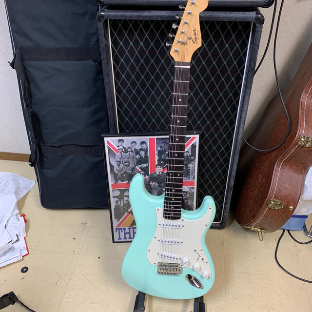 フェンダー スクワイア BULLET STRAT SONICBLUE 低弦高