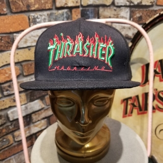スラッシャー(THRASHER)の（新品）THRASHER スラッシャー CAP フレアー 黒緑(キャップ)