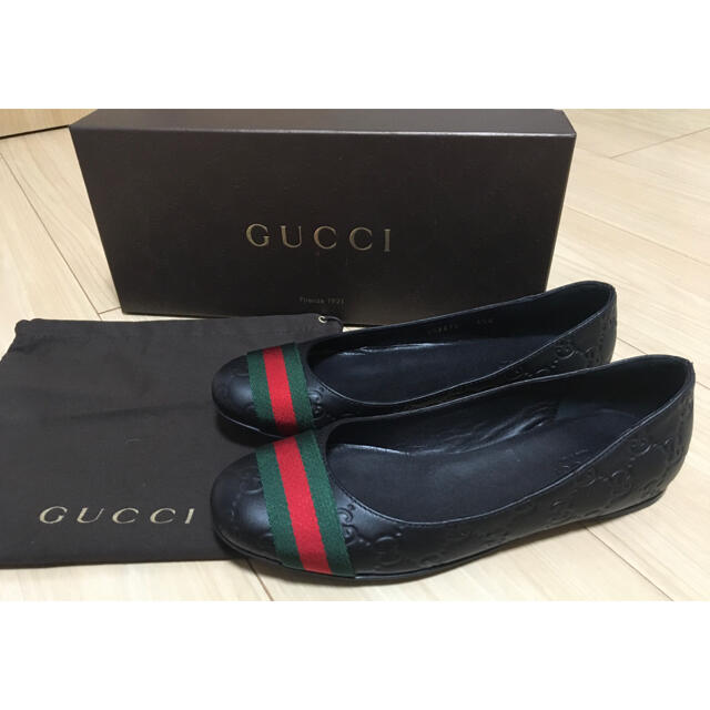 Gucci - 美品 GUCCI グッチ フラットシューズ パンプス フラット 35.5